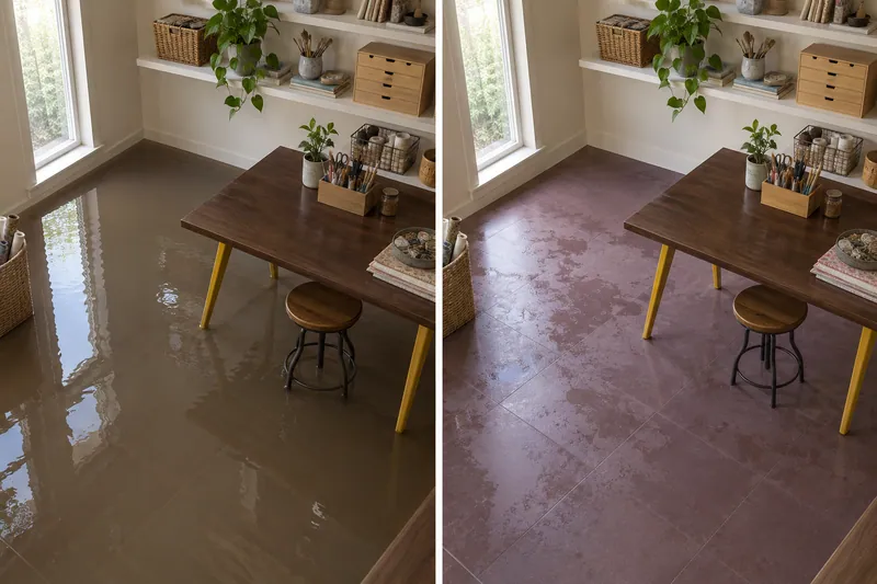 Water Extraction Near Virginia Weaver Park — fixed room before and after pooled water removal