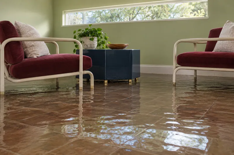 Water Extraction Near Valley Ridge Park — pooled water around raised furniture
